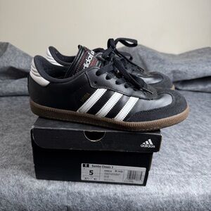 Adidas Samba Classic J Low Black Gum Size 5.5Y Wmns 7